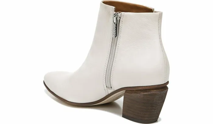 Boots Women Franco Sarto Sarto Kinga Block Heel Bootie Ecru Leather