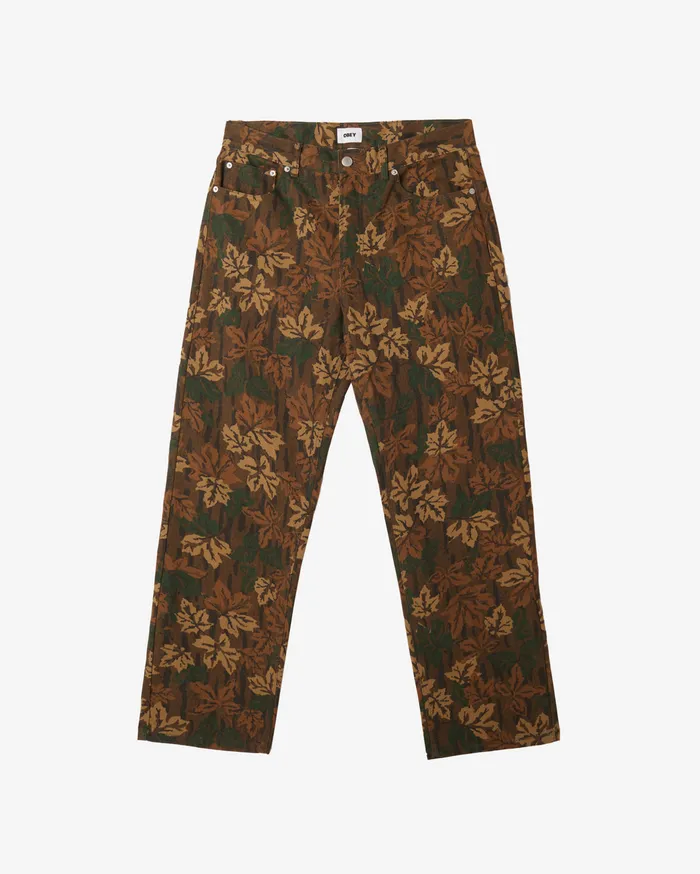 BOTTOMS Men HARDWORK PRINTED DENIM Mulled Basil Multi OBEY Clothing
