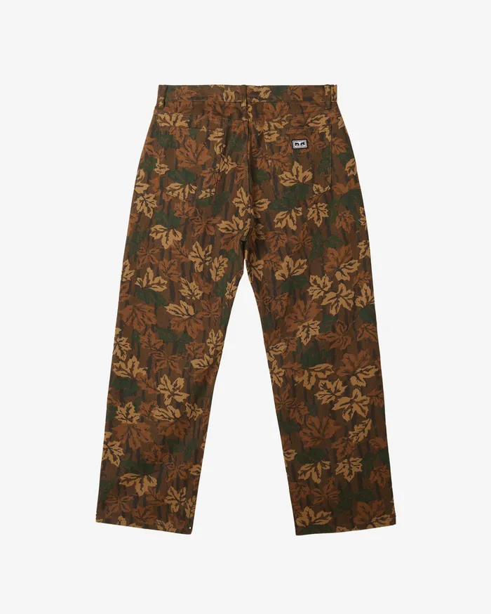 BOTTOMS Men HARDWORK PRINTED DENIM Mulled Basil Multi OBEY Clothing
