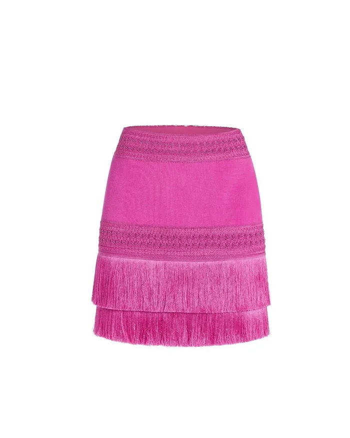Bottoms Women PatBO Fringe Trim Mini Skirt X Harrods Exclusive