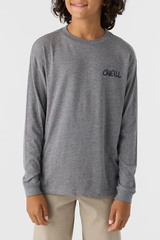 BOY039S DAYS END LONG SLEEVE TEE Heather Grey Kids O039NEILL Boy039S Clothing