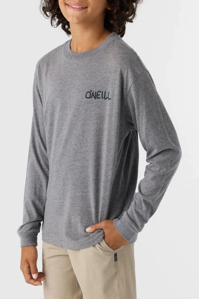 BOY039S DAYS END LONG SLEEVE TEE Heather Grey Kids O039NEILL Boy039S Clothing