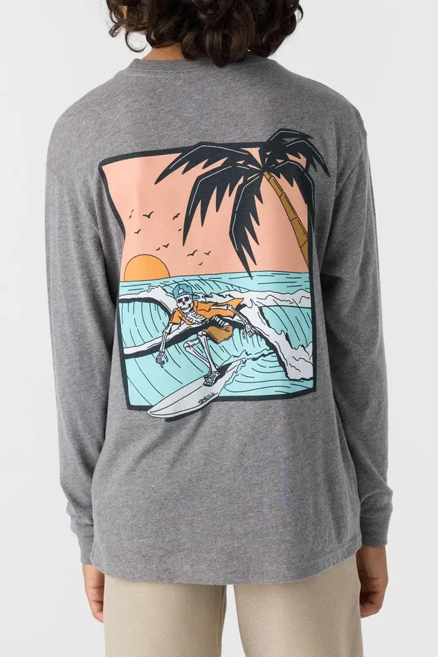 BOY039S DAYS END LONG SLEEVE TEE Heather Grey Kids O039NEILL Boy039S Clothing