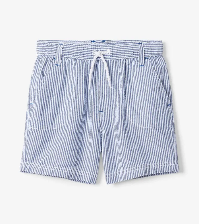 Boys Blue Stripes Woven Shorts Hatley