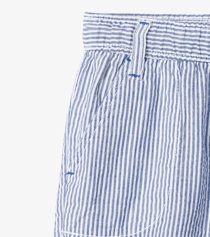Boys Blue Stripes Woven Shorts Hatley
