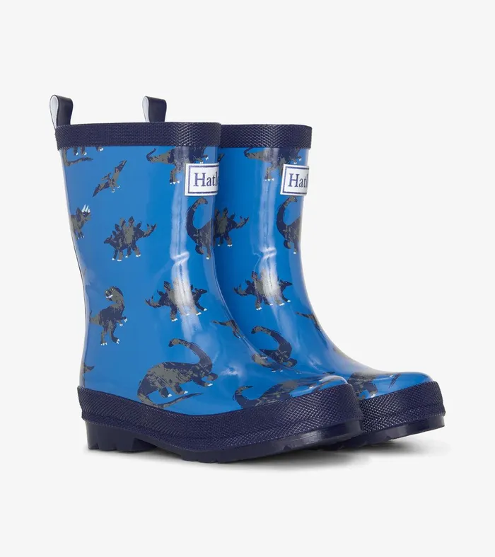 Boys Dinosaur Shiny Rain Boots Hatley