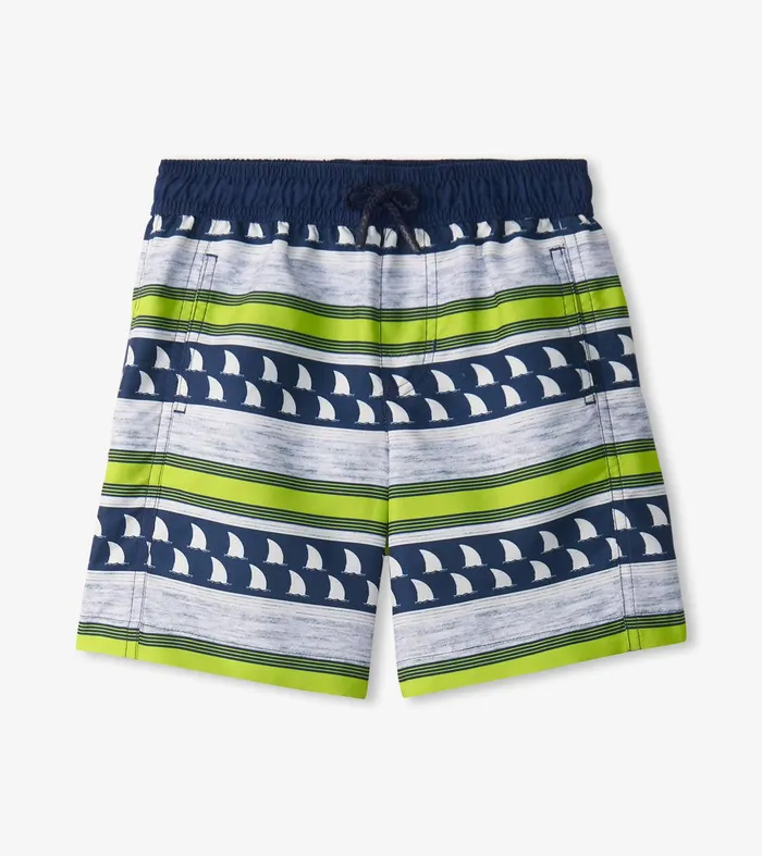 Boys Fins And Stripes Swim Trunks Hatley