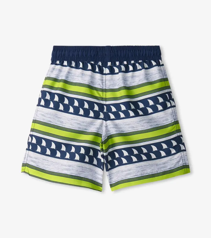 Boys Fins And Stripes Swim Trunks Hatley