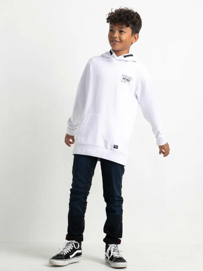 Boys Knits and Sweats Petrol Industries Comfortable Hoodie Bright White