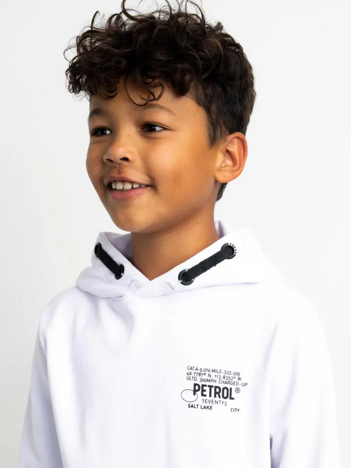 Boys Knits and Sweats Petrol Industries Comfortable Hoodie Bright White