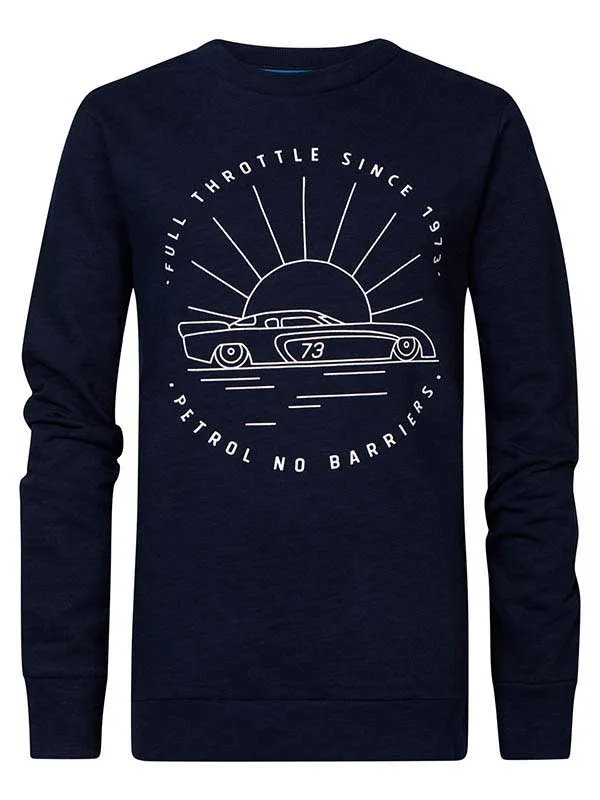 Boys Knits and Sweats Petrol Industries Full Throttle Pullover Midnight Navy