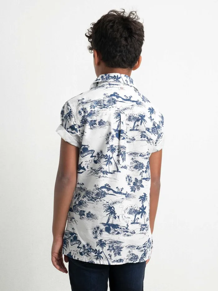 Boys Shirts Petrol Industries Bonneville ShortSleeved Shirt Sky White