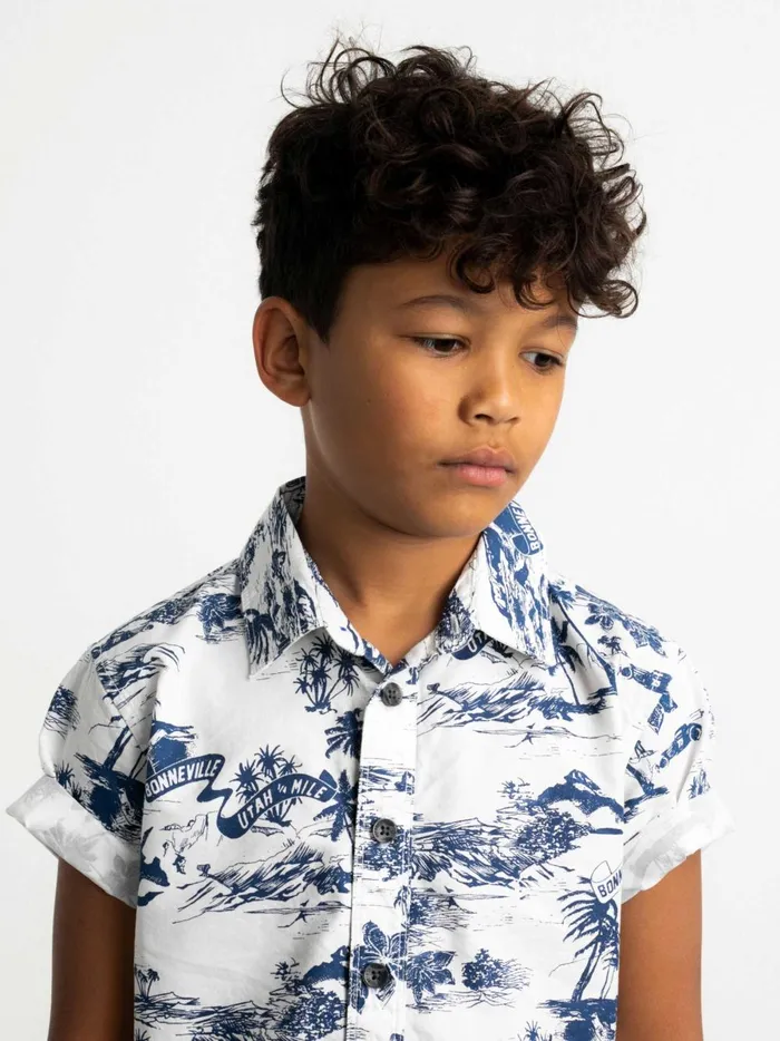 Boys Shirts Petrol Industries Bonneville ShortSleeved Shirt Sky White