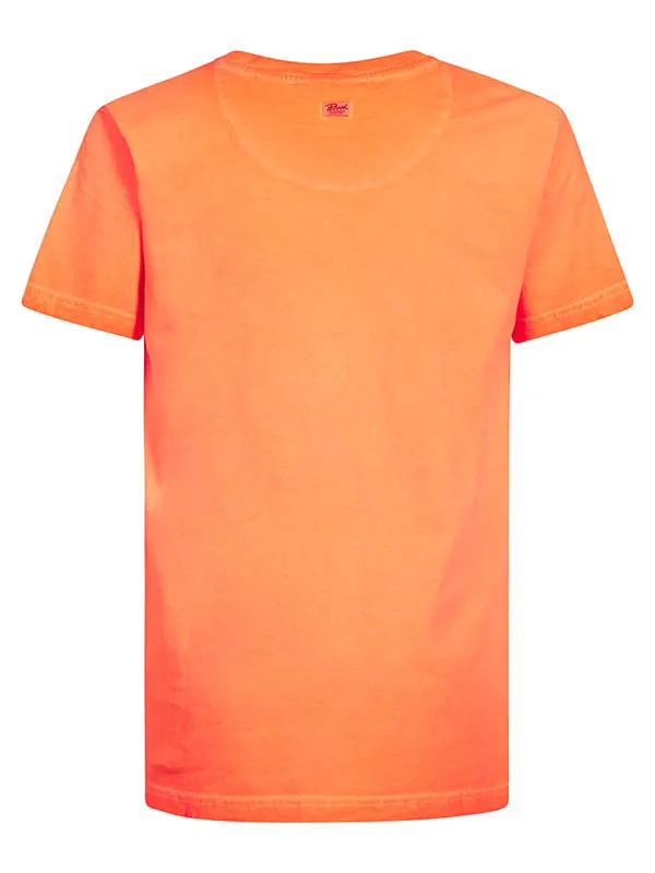 Boys TShirts Petrol Industries Artwork TShirt Shocking Orange