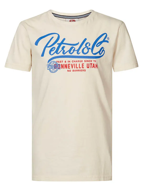 Boys TShirts Petrol Industries Artwork TShirt Sky White