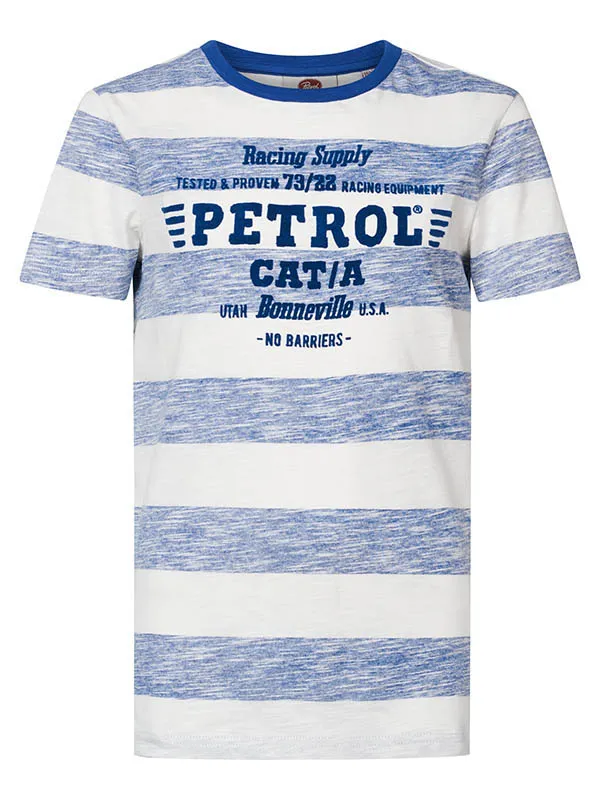 Boys TShirts Petrol Industries Striped TShirt Chalk White
