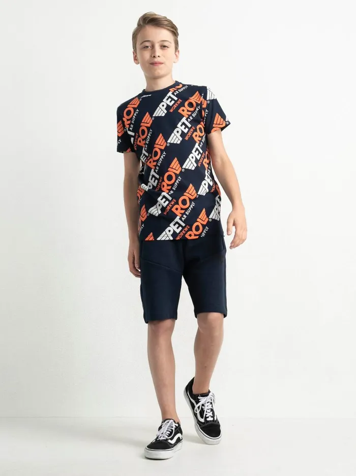 Boys TShirts Petrol Industries TShirt With AllOver Print Midnight Navy