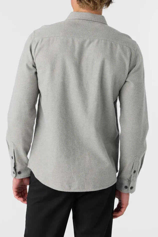 BREAKWATER SOLID FLANNEL STANDARD FIT SHIRT Light Grey Men O039NEILL Clothing