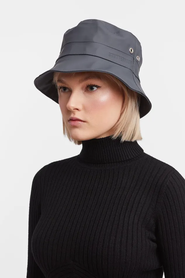 Bucket Hats Women Stutterheim Beckholmen Bucket Hat Charcoal