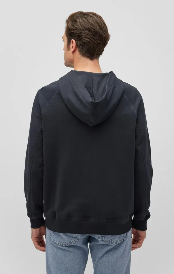 Button Placket Hoodie In Blue Graphite Men Mavi Jeans Loungewear Button Placket Hoodie In Blue Graphite Men Mavi Jeans Loungewear