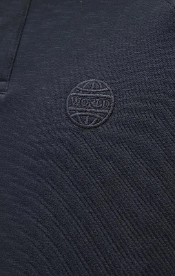 Button Placket Hoodie In Blue Graphite Men Mavi Jeans Loungewear Button Placket Hoodie In Blue Graphite Men Mavi Jeans Loungewear