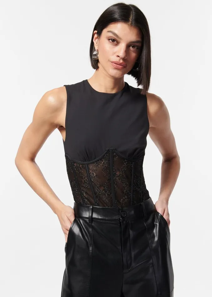 CAMI NYC Bodysuits Women Yazia Bodysuit Black