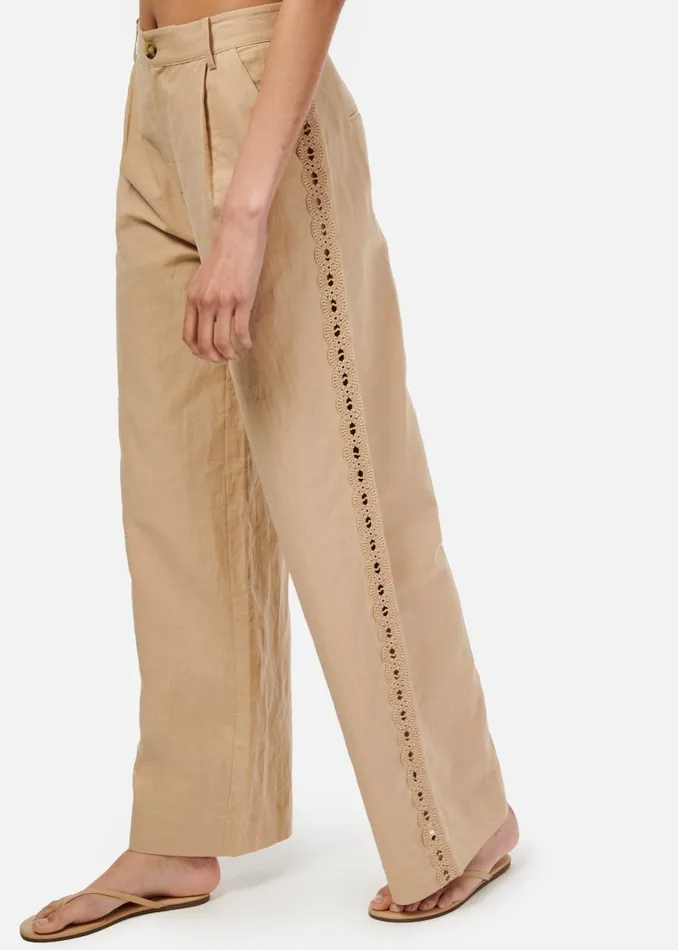 CAMI NYC Bottoms Women Akhila Wide Leg Pant Irish Cream