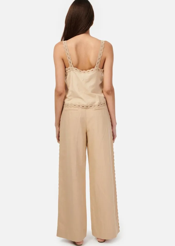 CAMI NYC Bottoms Women Akhila Wide Leg Pant Irish Cream