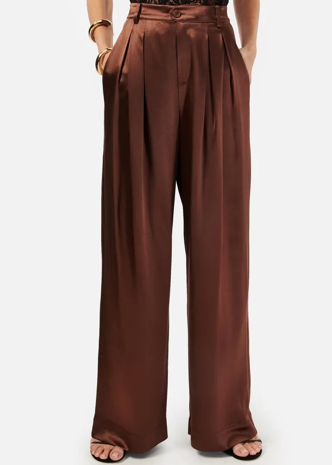 CAMI NYC Bottoms Women Davina Wide Leg Pant Coconut