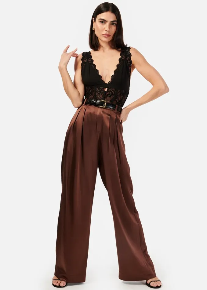 CAMI NYC Bottoms Women Davina Wide Leg Pant Coconut