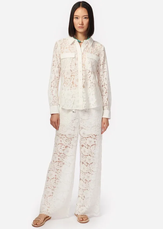 CAMI NYC Tops and Sweaters Women Rosalind Lace Top White