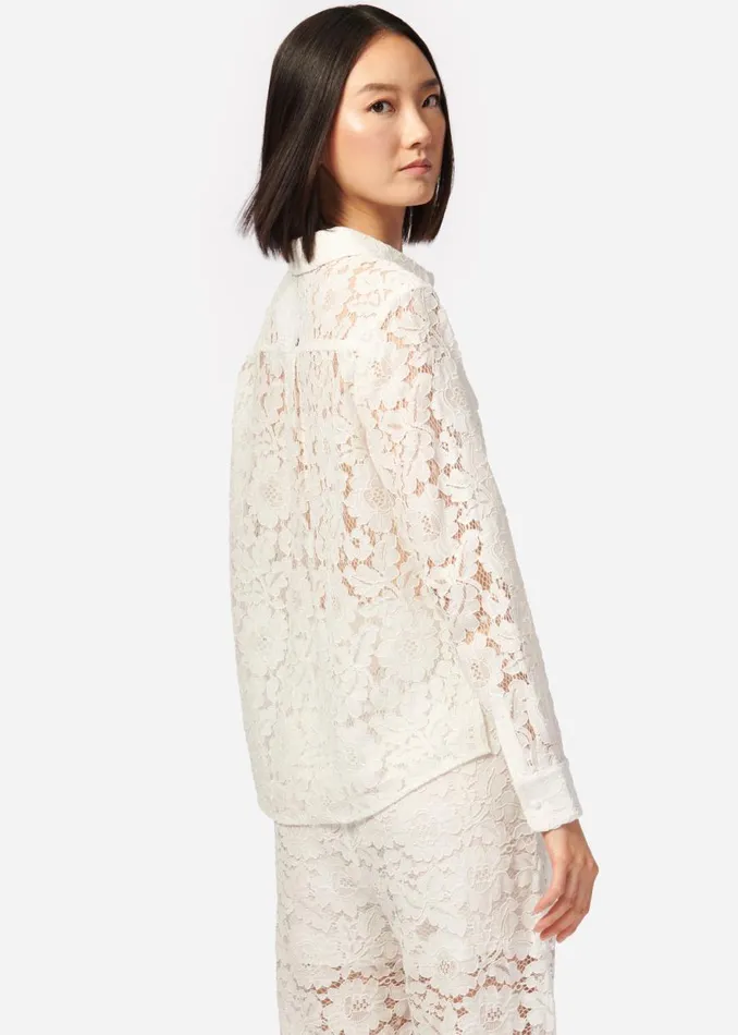 CAMI NYC Tops and Sweaters Women Rosalind Lace Top White