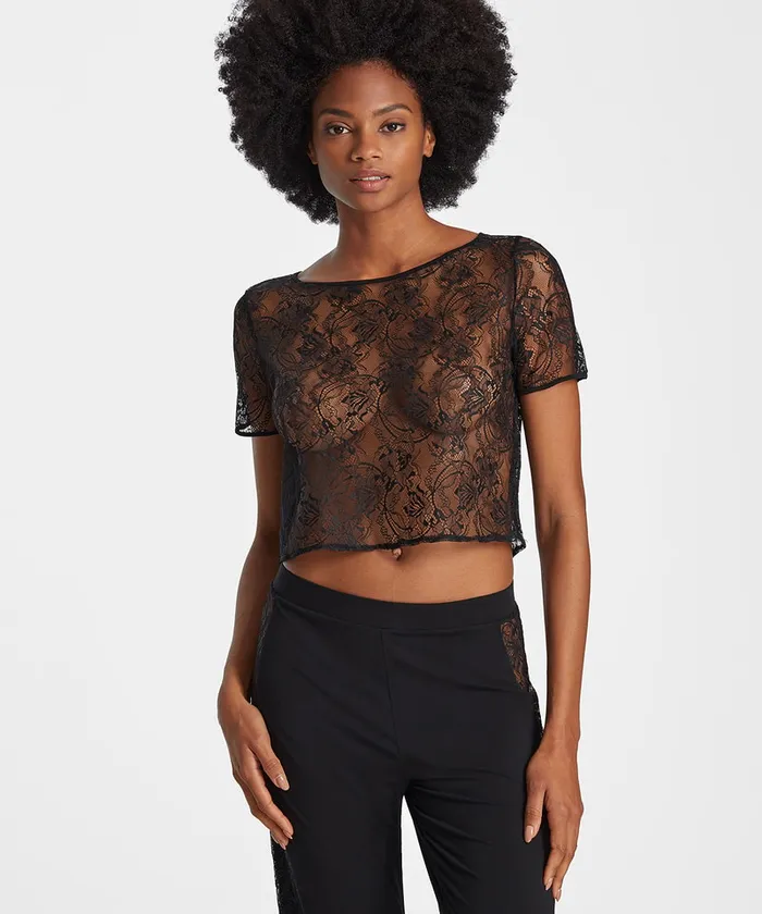 Caracos Femme Aubade Lazy Days Top Manches Courtes Noir