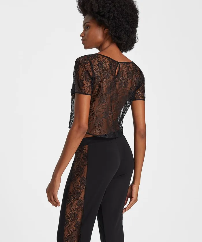 Caracos Femme Aubade Lazy Days Top Manches Courtes Noir
