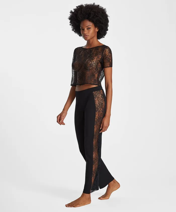 Caracos Femme Aubade Lazy Days Top Manches Courtes Noir