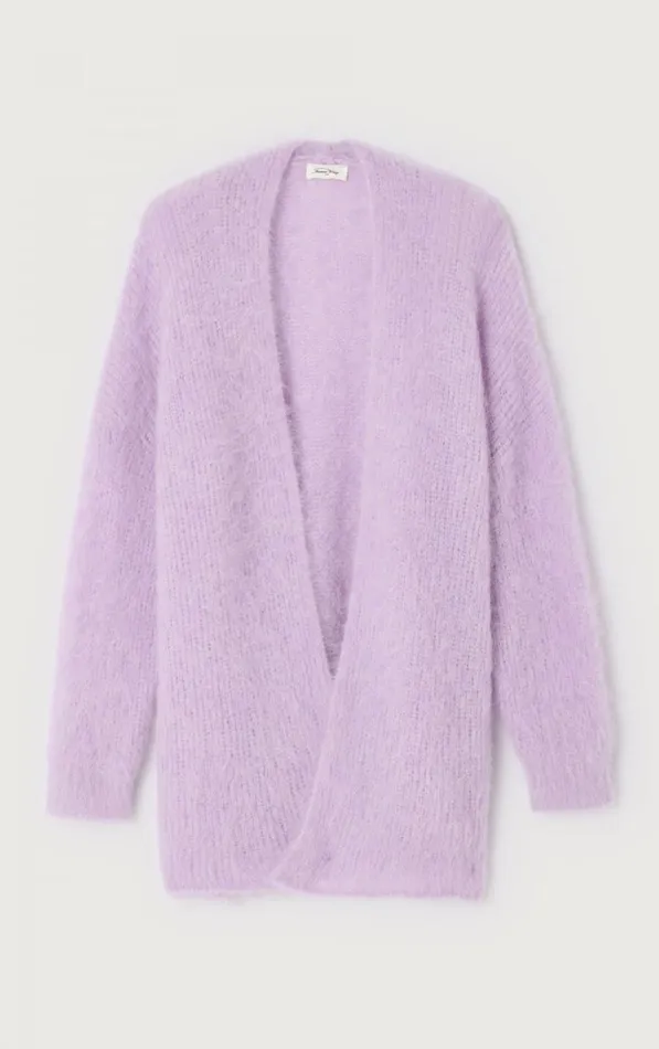 Cardigan Bymi Lilac Women American Vintage Jumpers and Cardigans