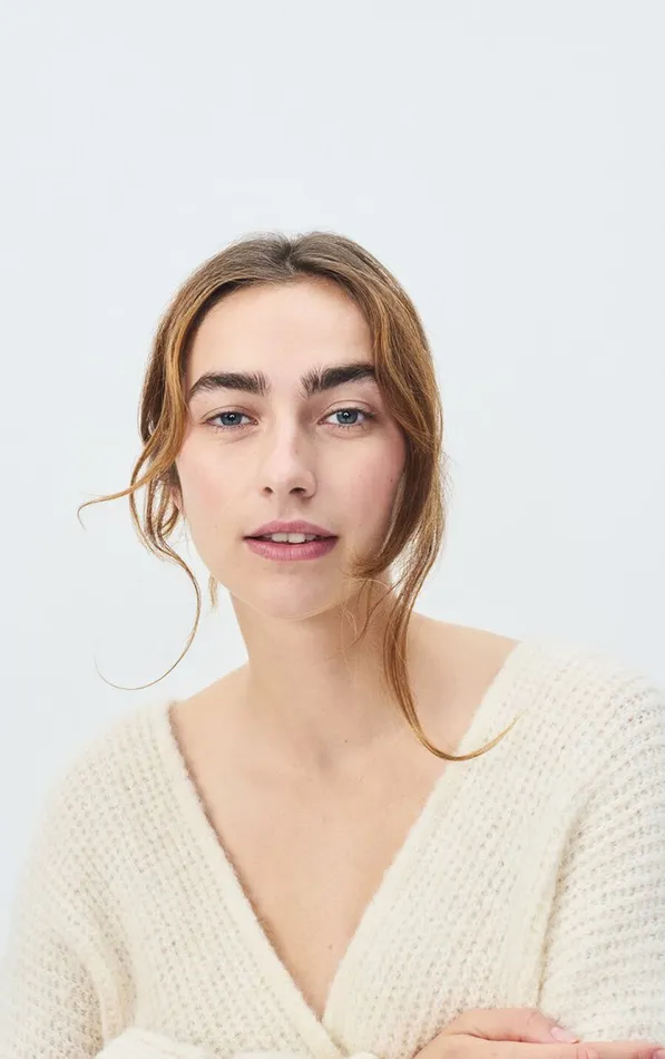 Cardigan East Melange Pearl Women American Vintage Jumpers and Cardigans Cardigan East Melange Pearl Women American Vintage Jumpers and Cardigans