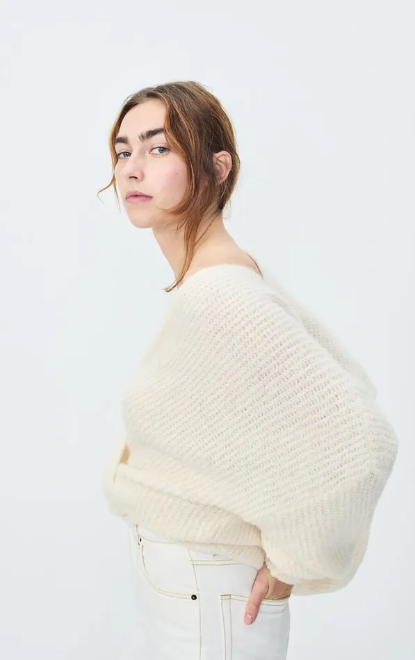 Cardigan East Melange Pearl Women American Vintage Jumpers and Cardigans Cardigan East Melange Pearl Women American Vintage Jumpers and Cardigans