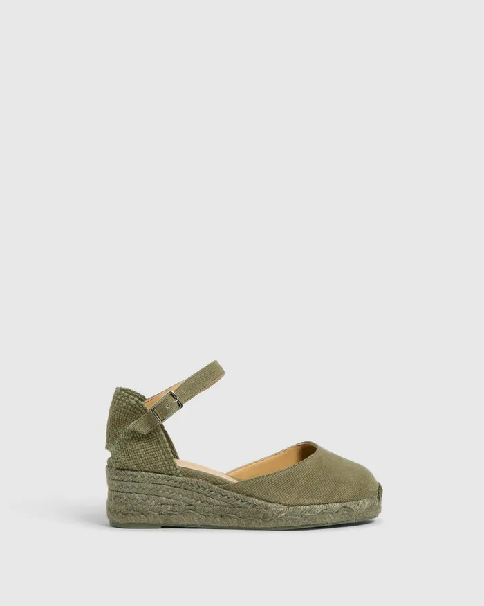 Castaer Carol C3002 Olive Women Wedges