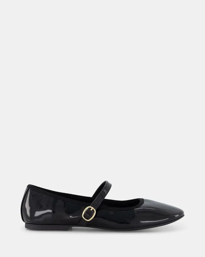 Casuals CATIA Black Patent Ballet Flats NOVO Shoes Women
