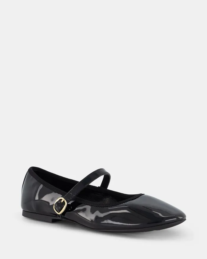 Casuals CATIA Black Patent Ballet Flats NOVO Shoes Women