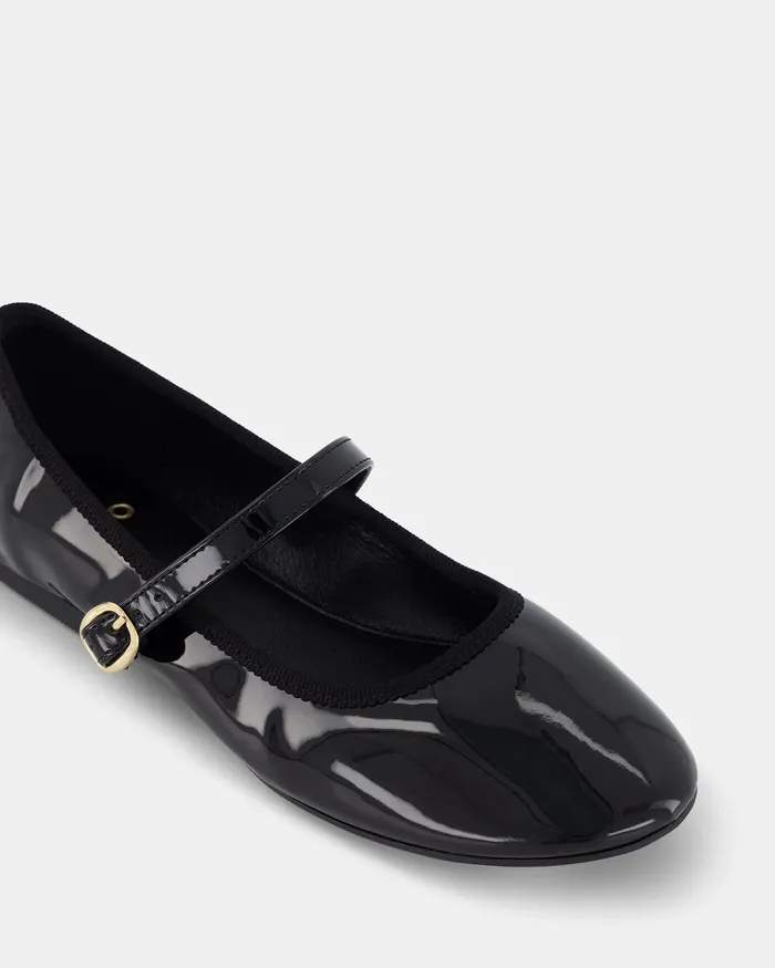 Casuals CATIA Black Patent Ballet Flats NOVO Shoes Women