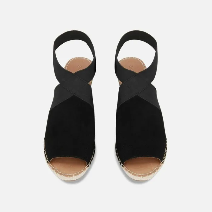 Charli Suede Espadrille Platform Sandal Black Women Kenneth Cole Gentle Souls
