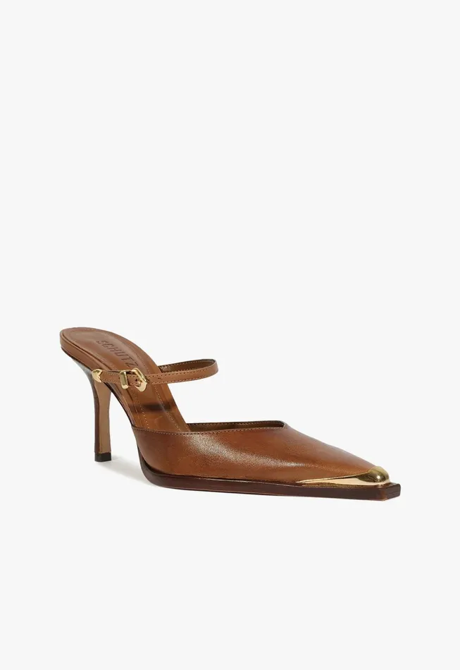 Charlotte Mule Pump Dark Caramel Women Schutz Shoes