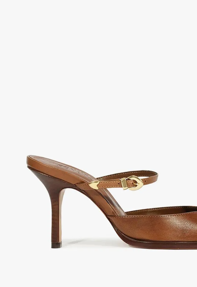 Charlotte Mule Pump Dark Caramel Women Schutz Shoes