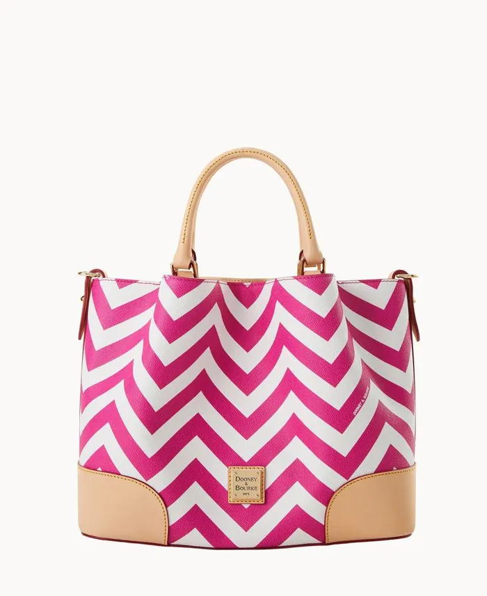 Chevron Brenna Fuchsia Woman Dooney and Bourke Satchels