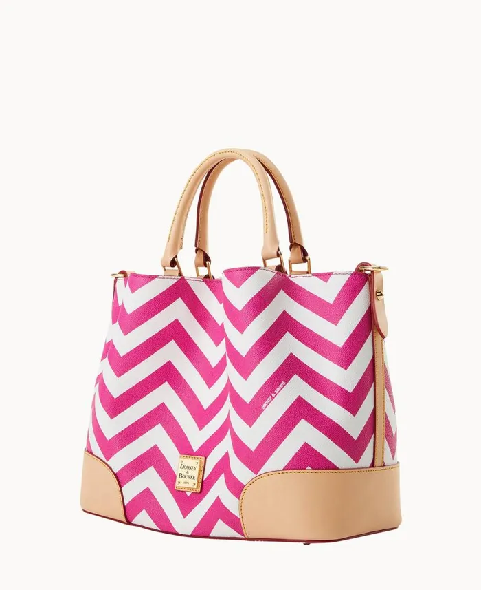 Chevron Brenna Fuchsia Woman Dooney and Bourke Satchels Chevron Brenna Fuchsia Woman Dooney and Bourke Satchels