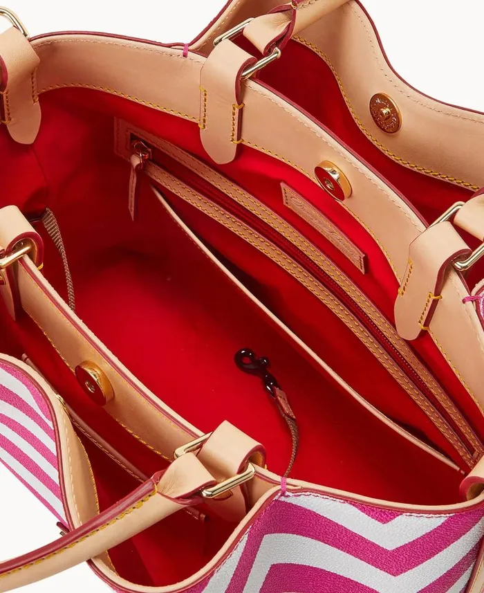 Chevron Brenna Fuchsia Woman Dooney and Bourke Satchels Chevron Brenna Fuchsia Woman Dooney and Bourke Satchels