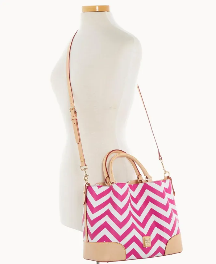 Chevron Brenna Fuchsia Woman Dooney and Bourke Satchels Chevron Brenna Fuchsia Woman Dooney and Bourke Satchels