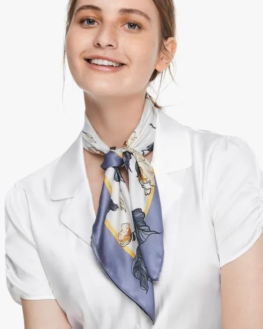 Chic Floral Square Silk Scarf Women Wraps Lilysilk Scarves